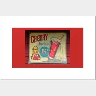 Vintage Cherry soda sign Posters and Art